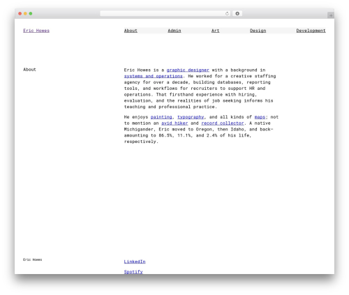 Fewer WordPress theme - erichowes.com Fewer WordPress theme - erichowes.com