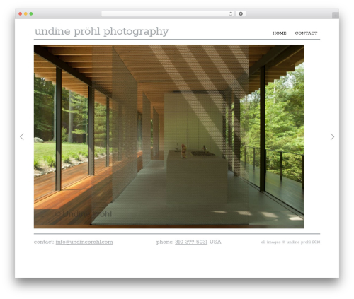 Pharmacy WordPress theme for photographers - undineprohl.com
