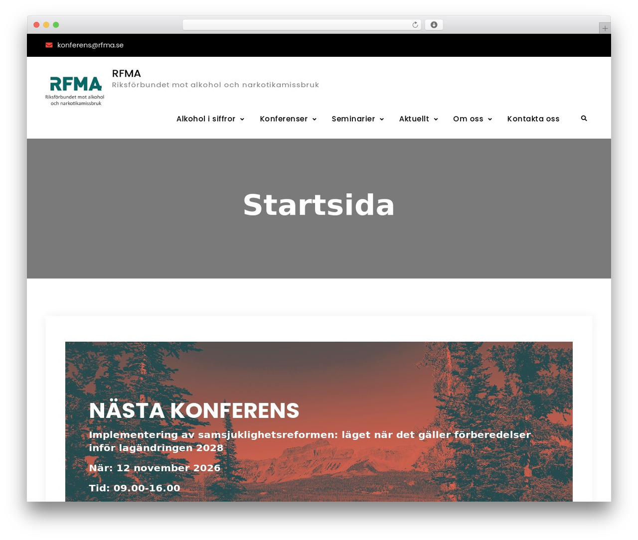 Stygian WordPress theme - rfma.se