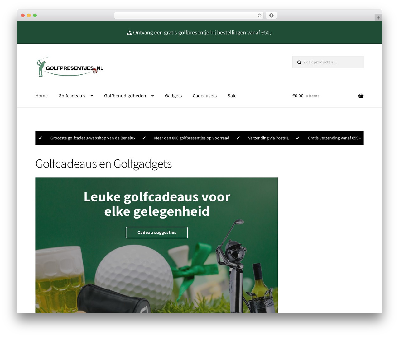 Theme WordPress Storefront - golfpresentjes.nl Theme WordPress Storefront - golfpresentjes.nl