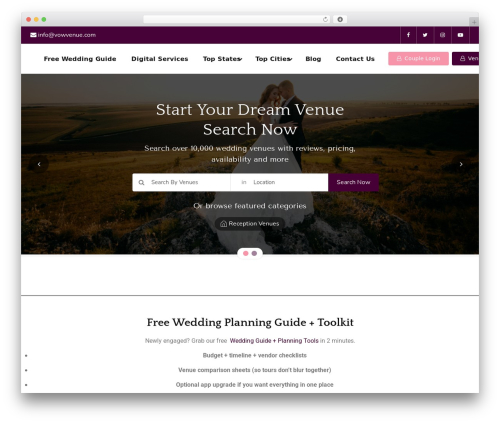 WeddingDir WordPress wedding theme - vowvenue.com