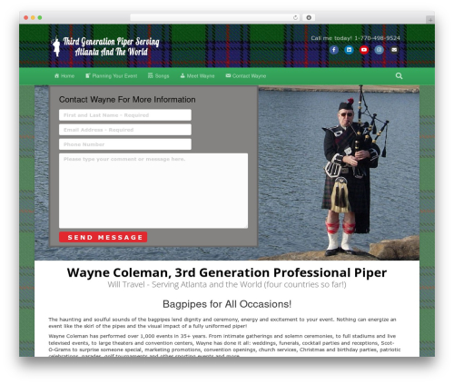 Ninja beaver pro WordPress plugin - bagpiperatlanta.com