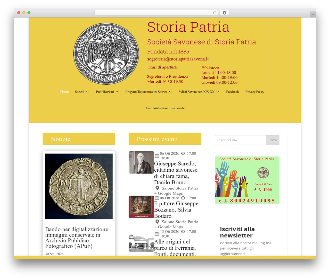Divi WordPress theme - storiapatriasavona.it