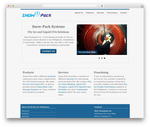 Orbit WordPress theme - snowpackdryice.com