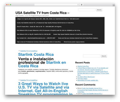 Simon WP Framework theme WordPress - satellitecostarica.com