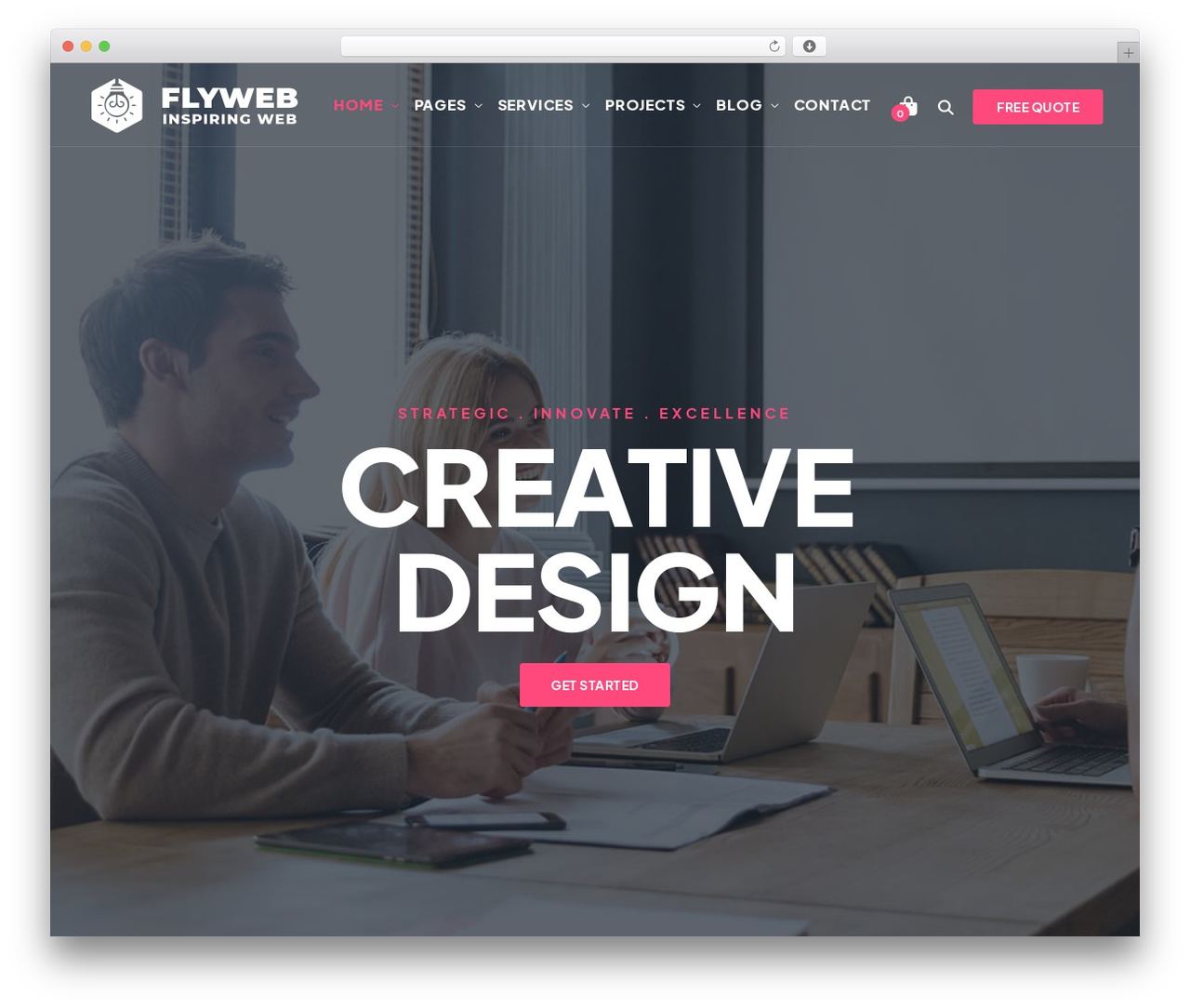 WordPress theme Flyweb - flywebwp.websitelayout.net
