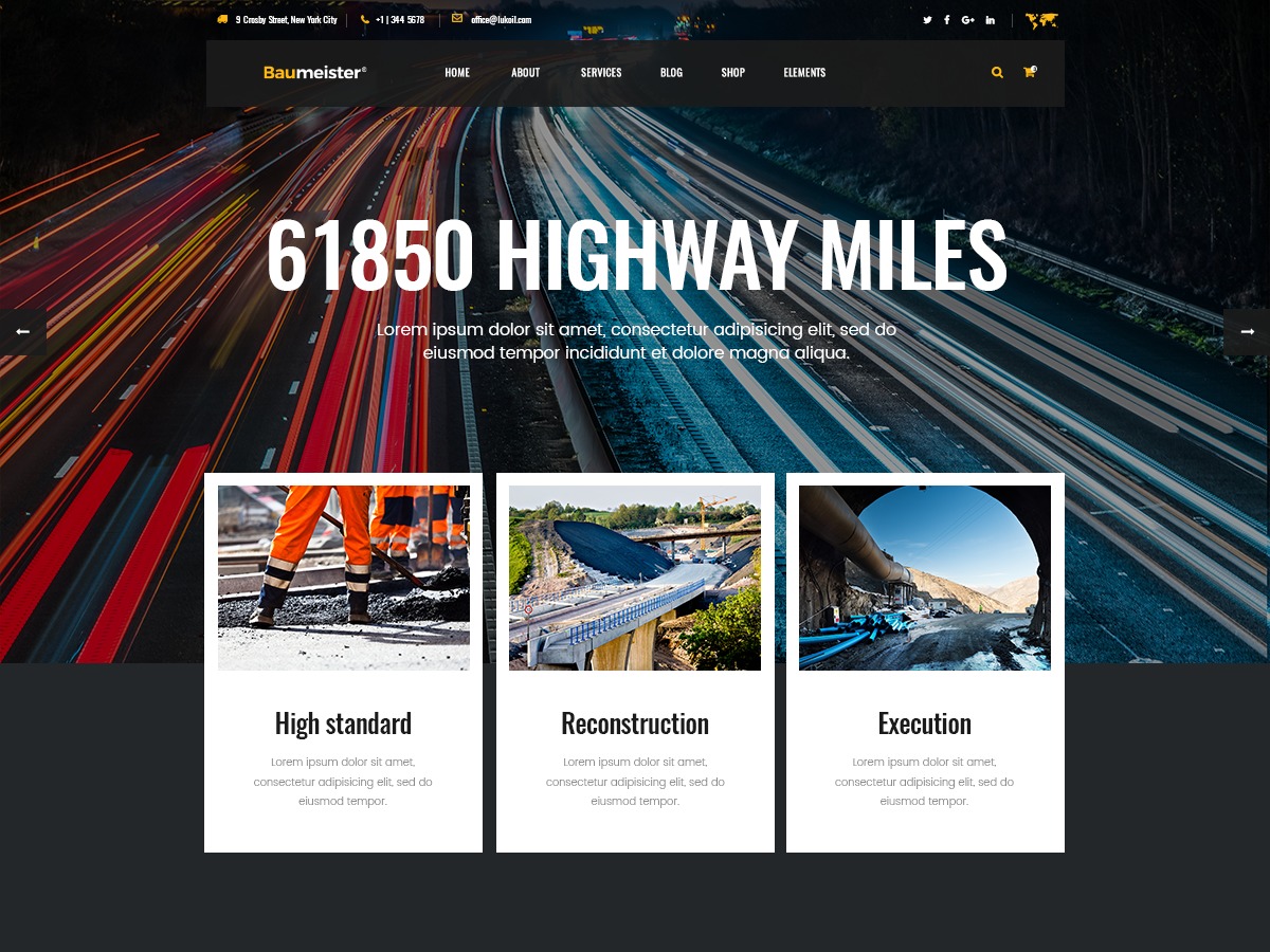 Baumeister WordPress theme