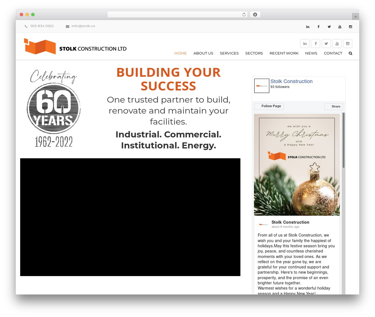 Construction WordPress theme - stolk.ca
