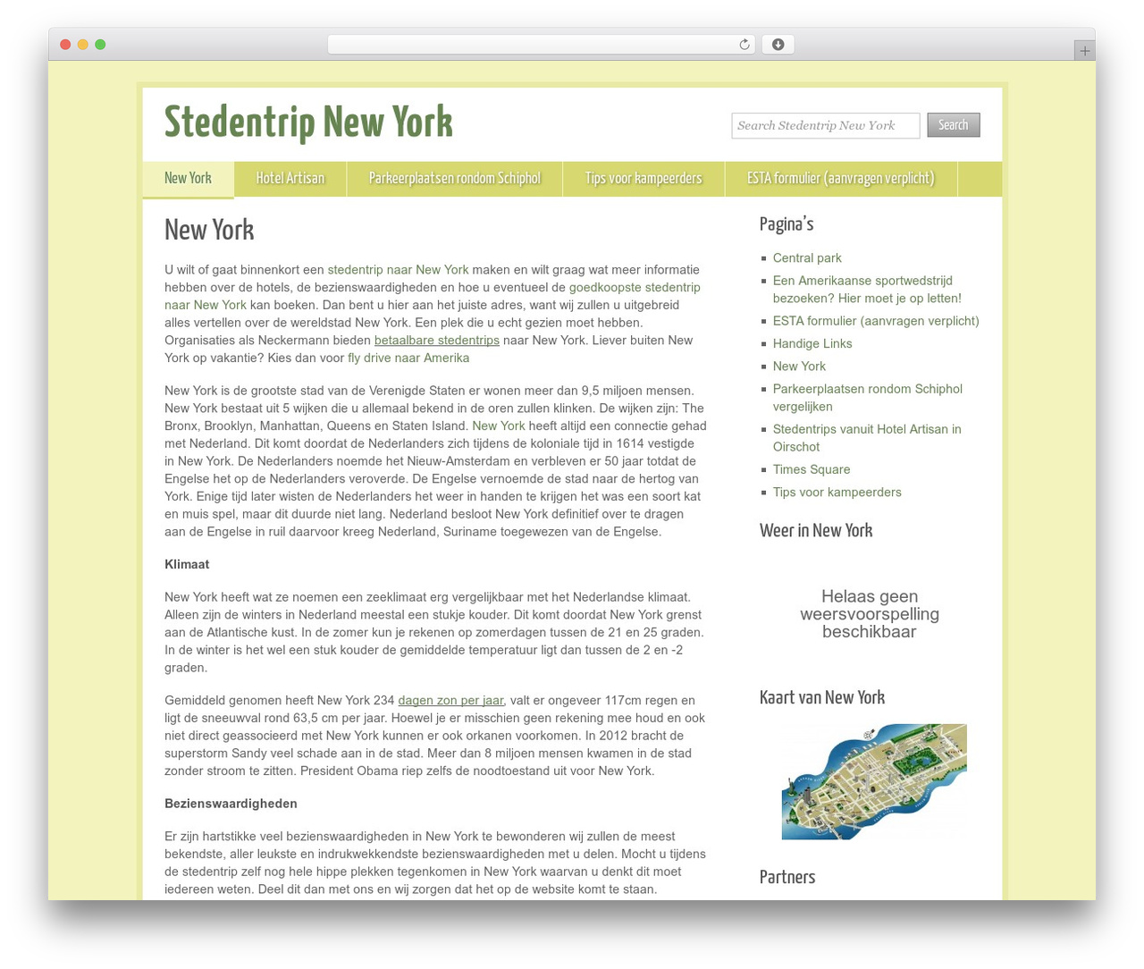 GreenLeaf WordPress theme - stedentripnaarnewyork.nl