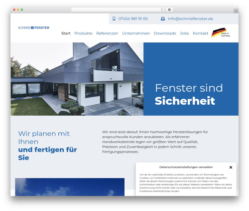 Schmid Fenster WordPress theme - schmidfenster.de