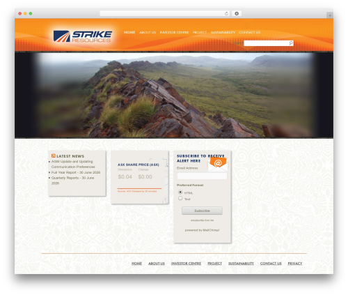 E newsletter WordPress plugin - strikeresources.com.au