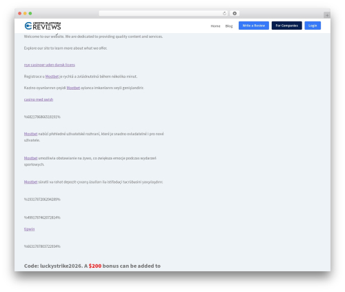 WordPress theme Storefront - cryptoplatformreviews.com