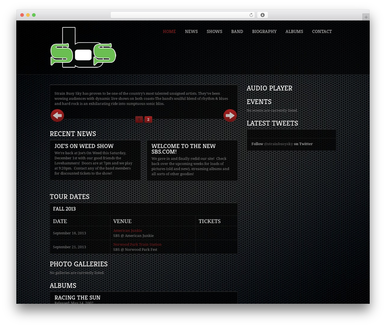 WordPress theme Unsigned - strainbusysky.com