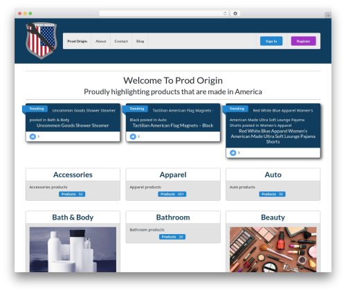 WordPress theme ProdOrigin - prodorigin.com
