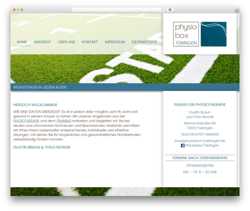 WordPress theme Wootstrap - physiobox-tuebingen.de