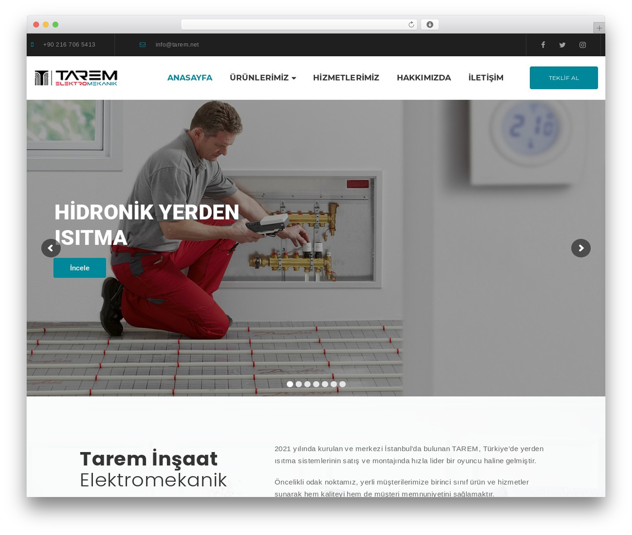 G5Plus Ruby Build company WordPress theme - tarem.net