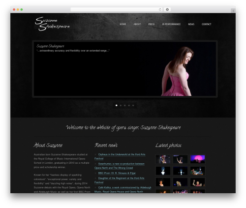 Musicpro WordPress theme - suzanneshakespeare.com