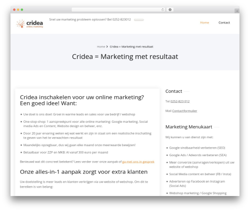 Quality WordPress theme - cridea.nl