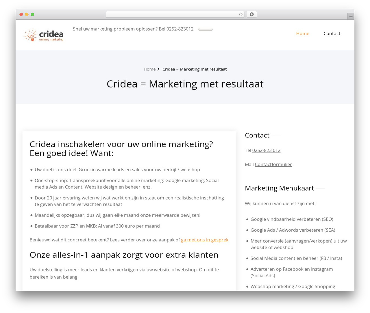 Quality WordPress theme - cridea.nl Quality WordPress theme - cridea.nl