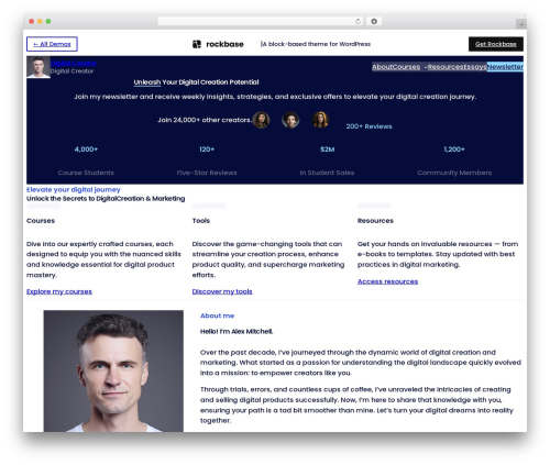 Rockbase theme WordPress - demo.rockbase.co/digitalcreator