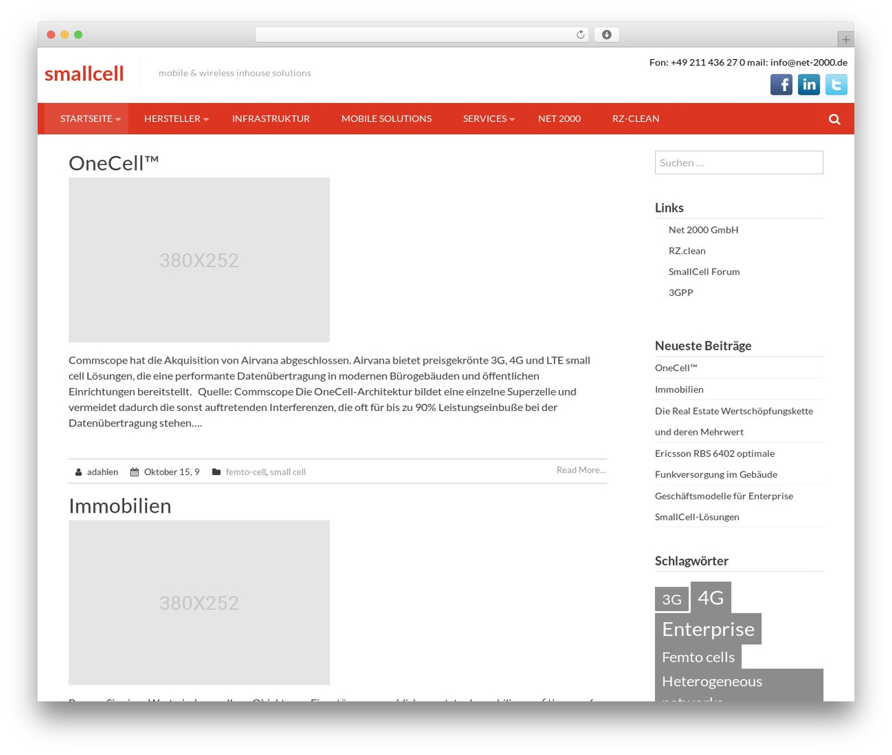 Accesspress Basic best WordPress theme - smallcell.de