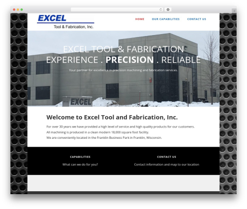 Optimizer WordPress website theme - exceltoolfab.com