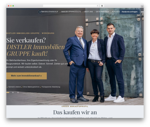 Page Builder Framework WordPress theme - distler-gruppe.de