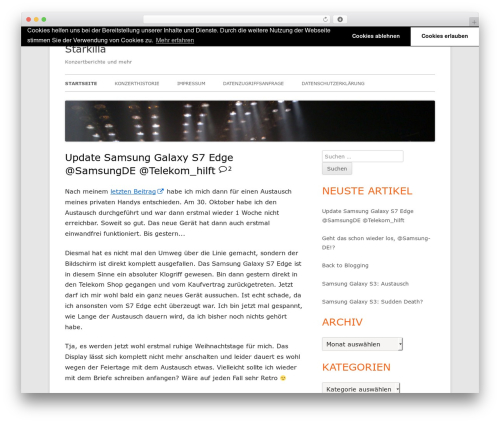 Tiny Framework WordPress theme free - starkilla.de