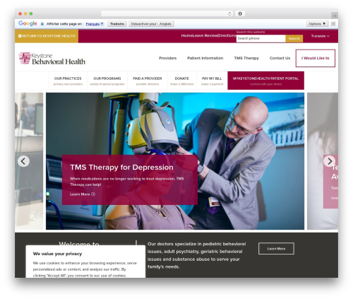 WordPress theme Genesis - keystonehealth.org/keystonebehavioralhealth