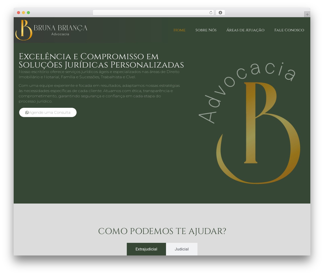WordPress theme Hello Elementor - brunabrianca.adv.br