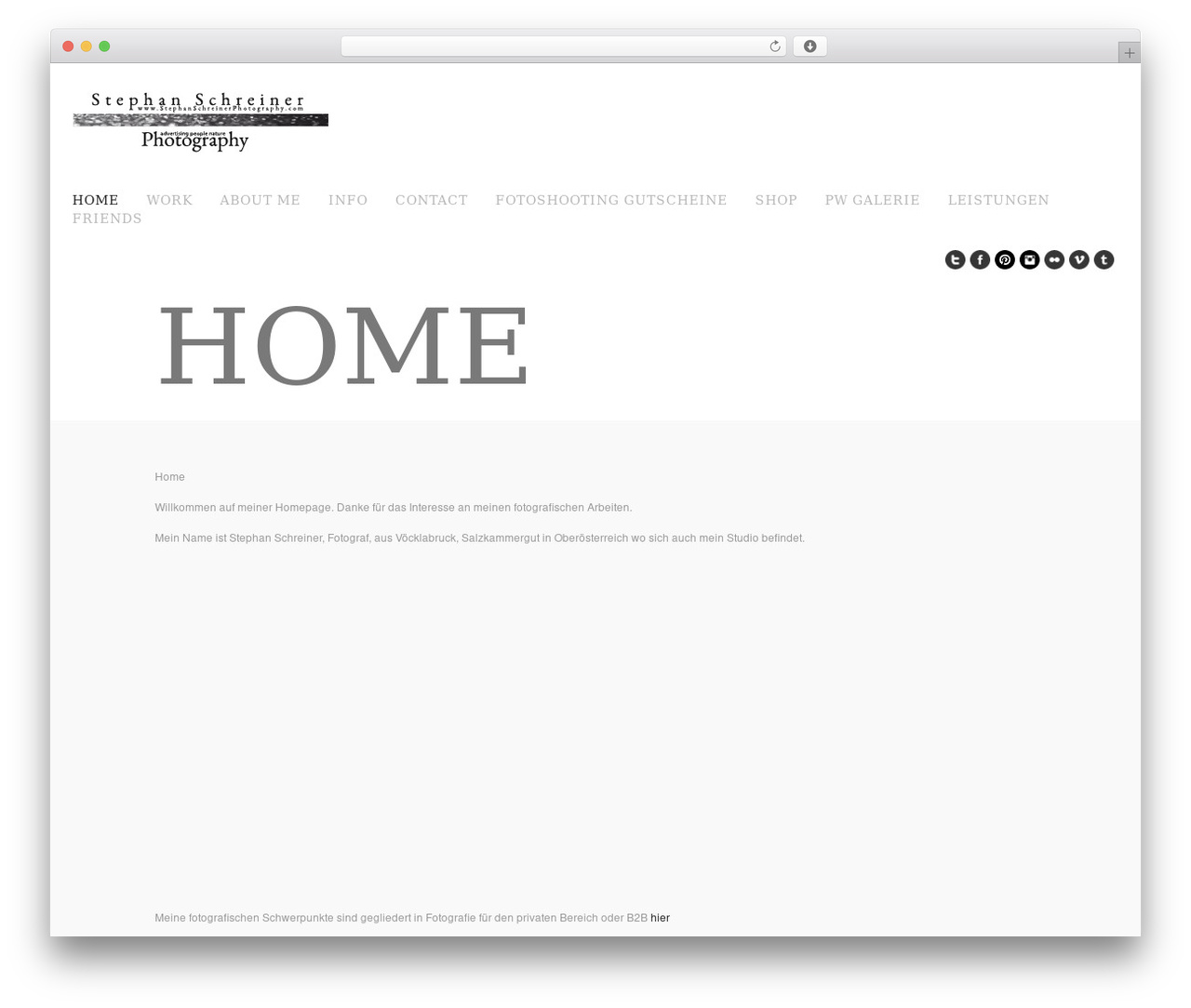 Core WordPress theme - stephanschreinerphotography.com