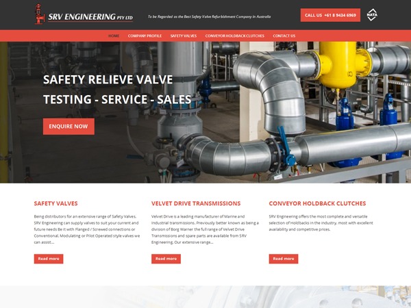 SRV Engineering WordPress theme by the Webfirm team