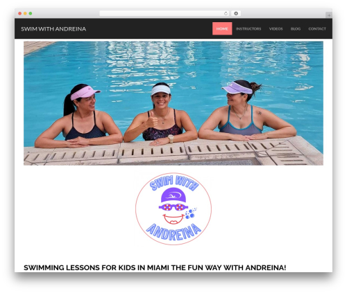 WordPress theme Flat Bootstrap - swimwithandreina.com