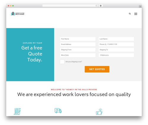 WordPress theme MoversCO - howeyinthehillsmovers.com