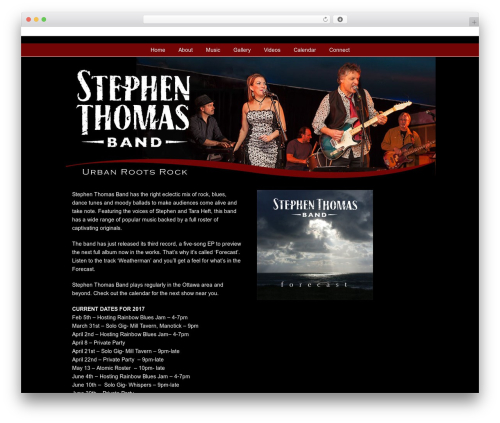 Catalyst WP theme - stephenthomasband.com