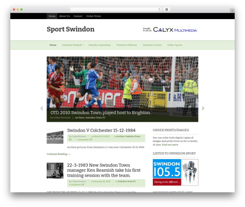 Currents theme WordPress - sportswindon.com
