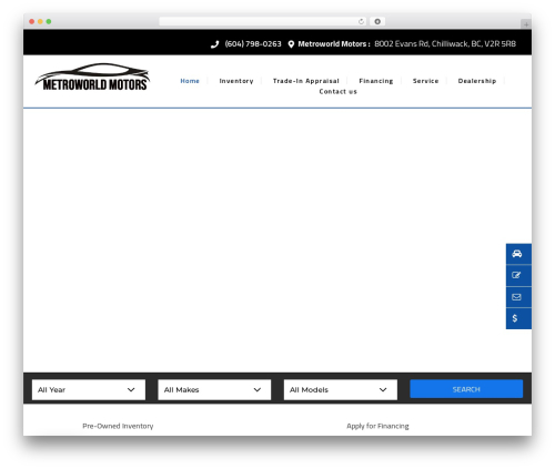 Divi WordPress theme - metroworldmotors.com