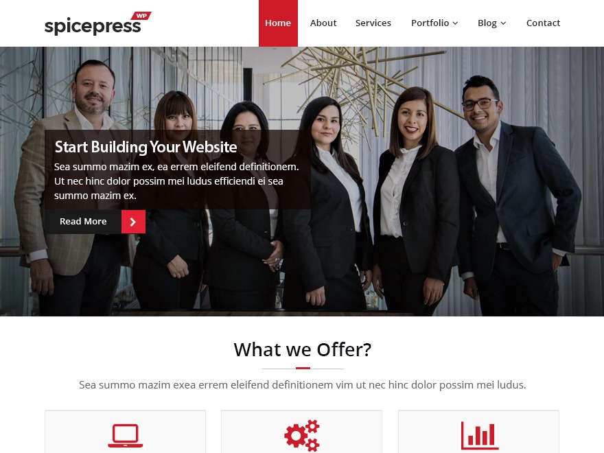 SpicePress business WordPress theme