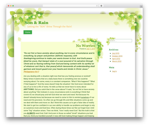 Tender Spring WordPress theme - sonandrain.com