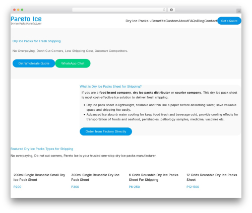 VisualSite Pro WordPress theme - paretoice.com