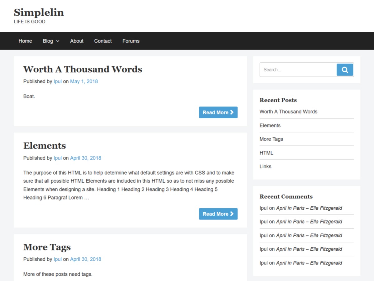 WordPress website theme Simplelin WordPress website theme Simplelin