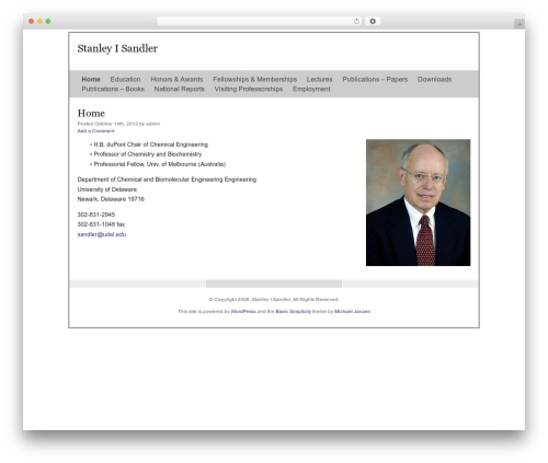 Theme WordPress Basic Simplicity - stanleyisandler.com Theme WordPress Basic Simplicity - stanleyisandler.com