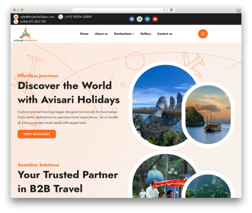 Travolo theme WordPress - avisariholidays.com
