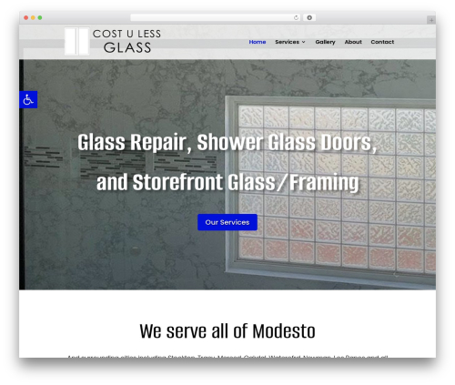 WordPress theme Divi - costulessglass.com