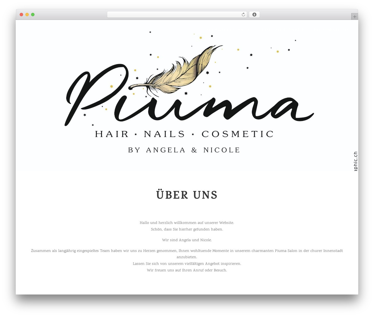 Best WordPress theme OnePress - piumasalon.ch