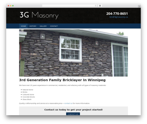 Canvas WordPress theme - 3gmasonry.ca