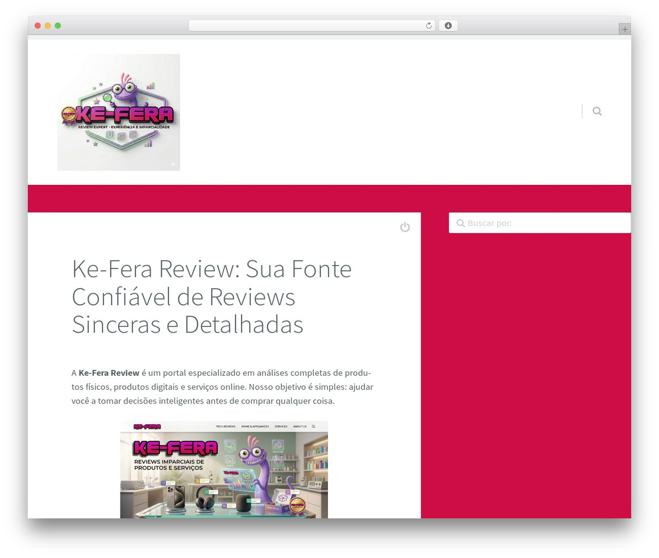 Épico WordPress theme - keferastore.com.br