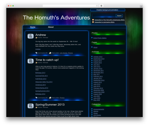 KillerLight WordPress theme - thehomuths.com