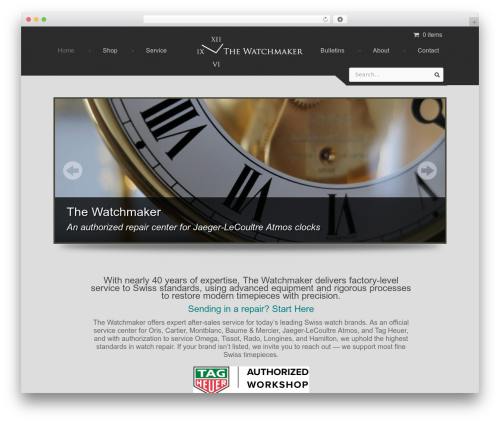 Stellar Theme WordPress ecommerce theme - thewatchmaker.com