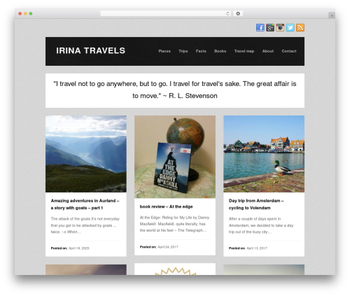 Tetris top WordPress theme - traveller.aniri.ro